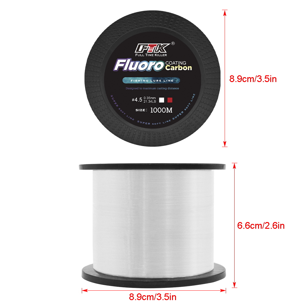 خيط صيد نايلون FTK 1000M فائق  - مراجعة Copolymer Line وسعره